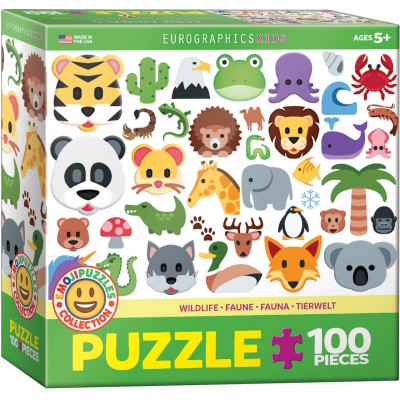 Puzzle Eurographics-6100-5395 Pièces XXL - Emoji Wildlife Animals