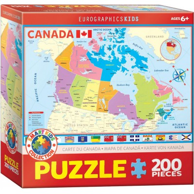 Puzzle Eurographics-6200-0797 Carte du Canada