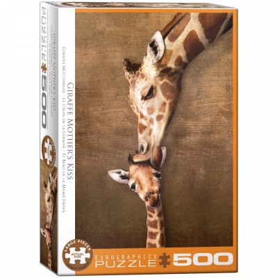 Puzzle Eurographics-6500-0301 Pièces XXL - Giraffe Mother's Kiss