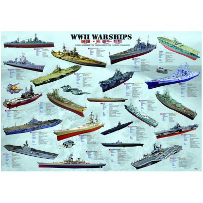 Puzzle Eurographics-8000-0133 Bateaux de guerre de la seconde guerre mondiale