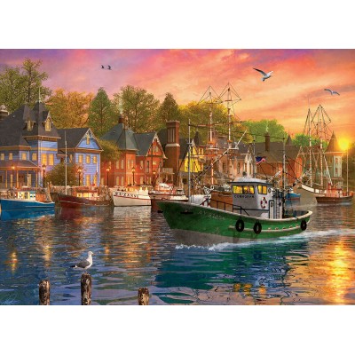 Puzzle Eurographics-8000-0969 Dominic Davison - Harbor Sunset