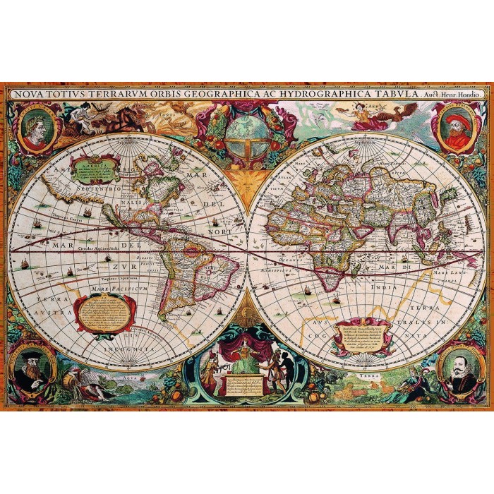 Puzzle  Eurographics-8220-1997 Antique World Map