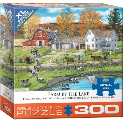 Puzzle Eurographics-8300-5382 Pièces XXL - Ferme au Bord du Lac de Bob Fair