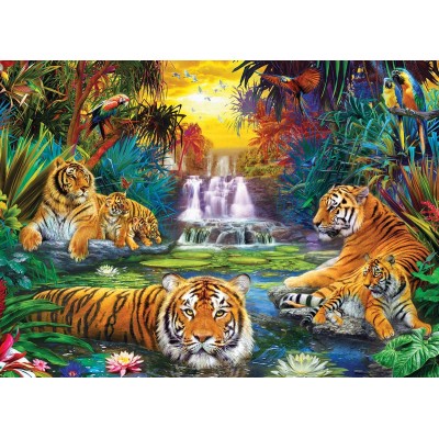 Puzzle Eurographics-8500-5457 Pièces XXL - Tiger's Eden