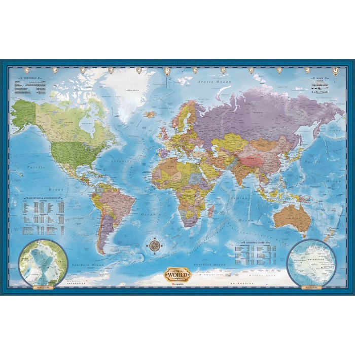 Puzzle Eurographics-8520-5890 Carte du Monde