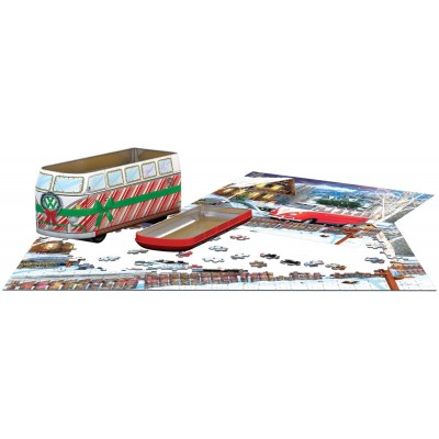 Puzzle Eurographics-8551-5664 VW Christmas Bus Tin