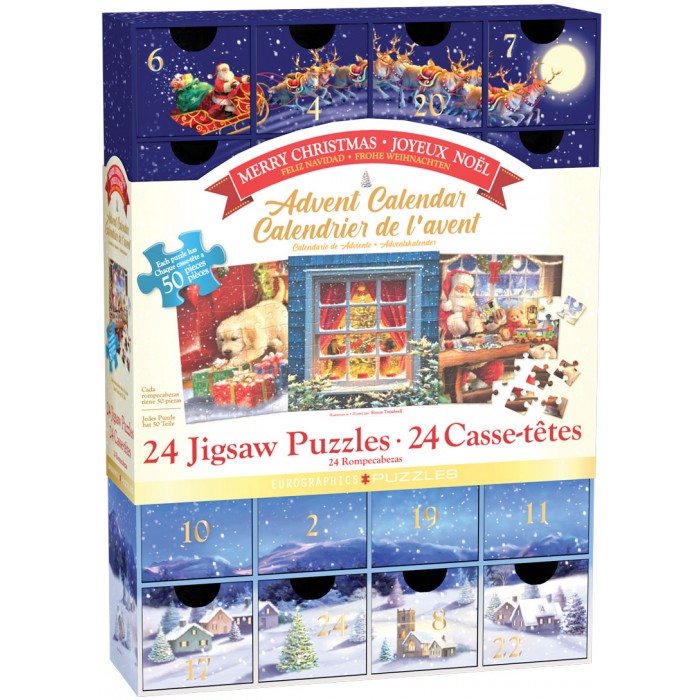 Eurographics-8924-5735 Calendrier de l'Avent - Joyeux Noël  - 24 Puzzles