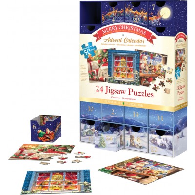 Eurographics-8924-5735 Calendrier de l'Avent - Joyeux Noël  - 24 Puzzles