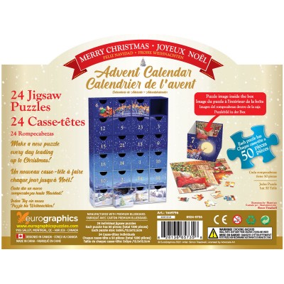 Eurographics-8924-5735 Calendrier de l'Avent - Joyeux Noël  - 24 Puzzles