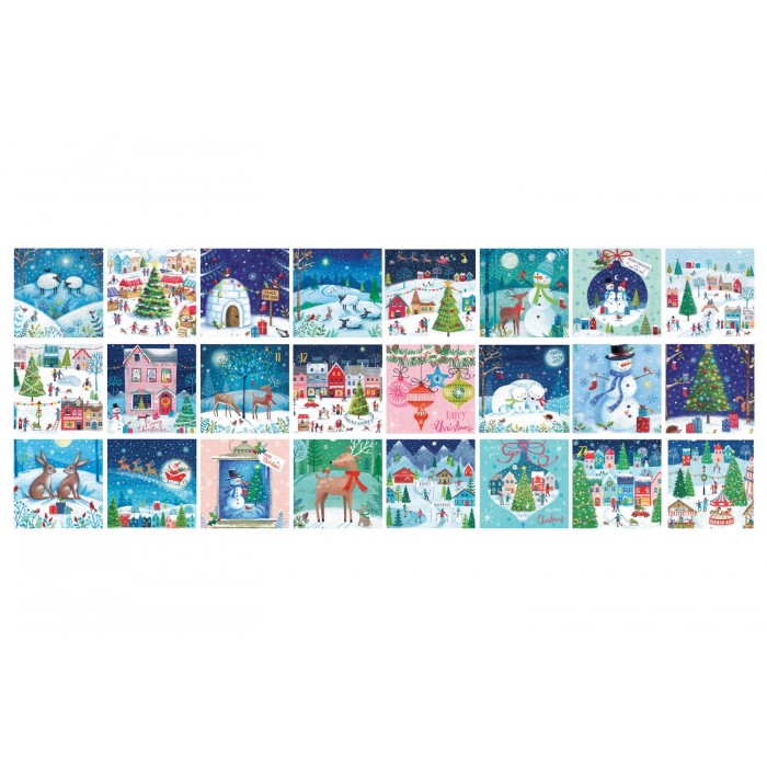 Eurographics-8924-5920 Calendrier de l'Avent - Village de Noel - 24 Puzzles