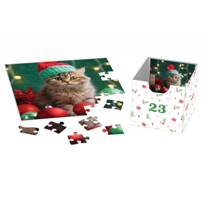 Eurographics-8924-5922 Calendrier de l'Avent - Moustaches de Noel - 24 Puzzles