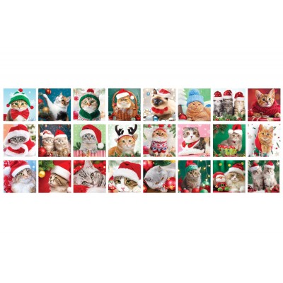 Eurographics-8924-5922 Calendrier de l'Avent - Moustaches de Noel - 24 Puzzles