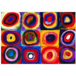 Puzzle   Kandinsky : Etude de couleurs de carrés
