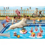 Puzzle   Pièces XXL - Journée de folie à la piscine - Lucia Heffer
