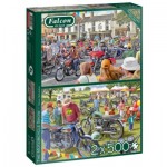  Jumbo-11312 2 Puzzles - Motorcycle Show
