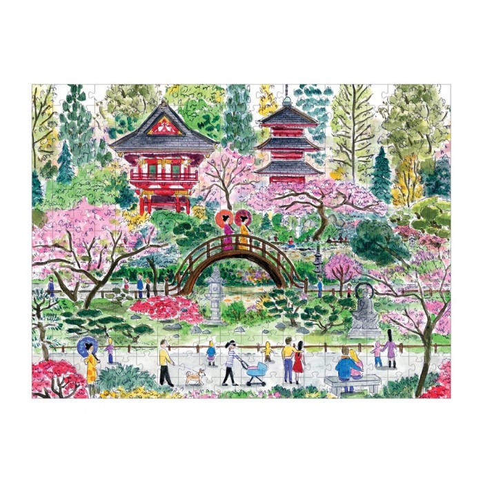  Galison-36269 Jardin de Thé Japonais - Puzzle 300 Pièces