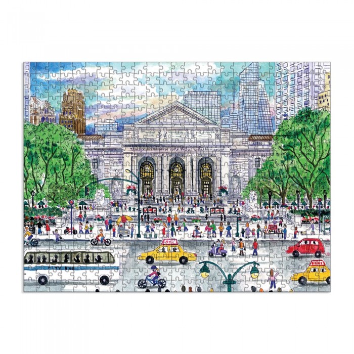  Galison-37017 Le Printemps à la Bbibliothèque - Puzzle Double Face de 500 Pièces