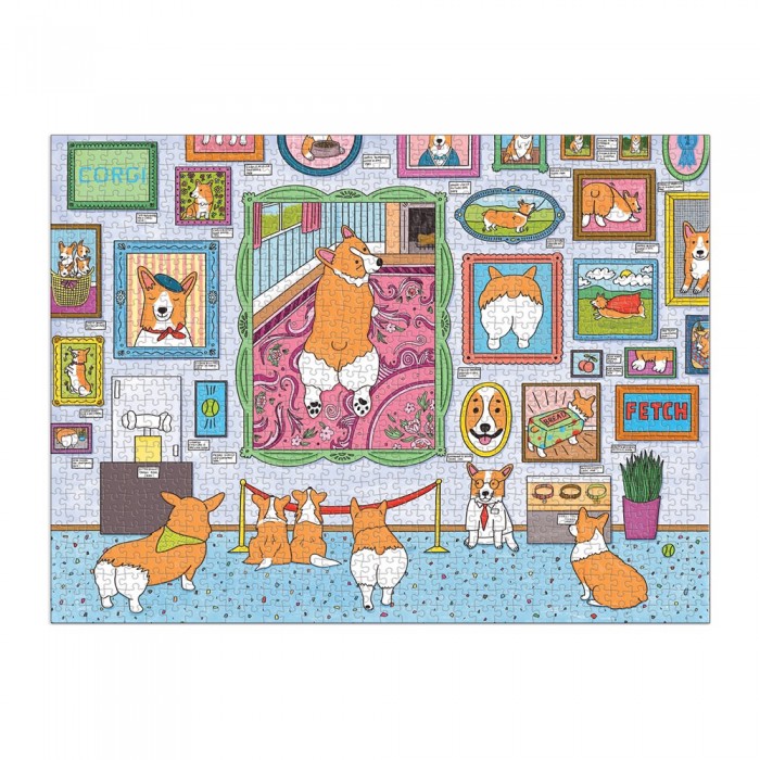  Galison-37046 Musée du Corgi - Puzzle 1000 Pièces