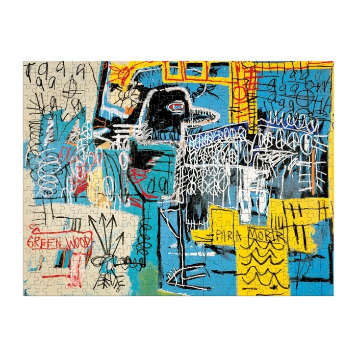  Galison-37925 Basquiat - Puzzle Livre Oiseau sur l'Argent - 500 Pièces