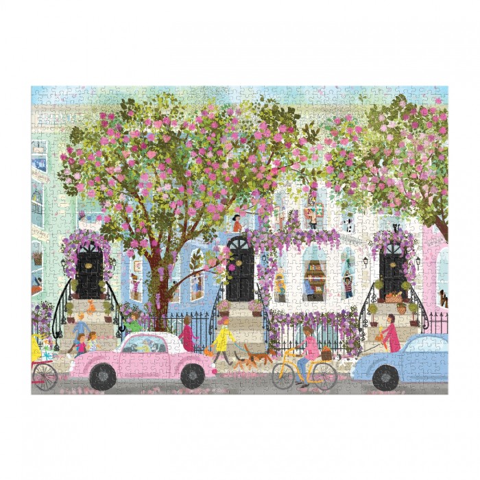  Galison-38153 Joy Laforme - Terrace de Printemps - Puzzle de 1000 Pièces