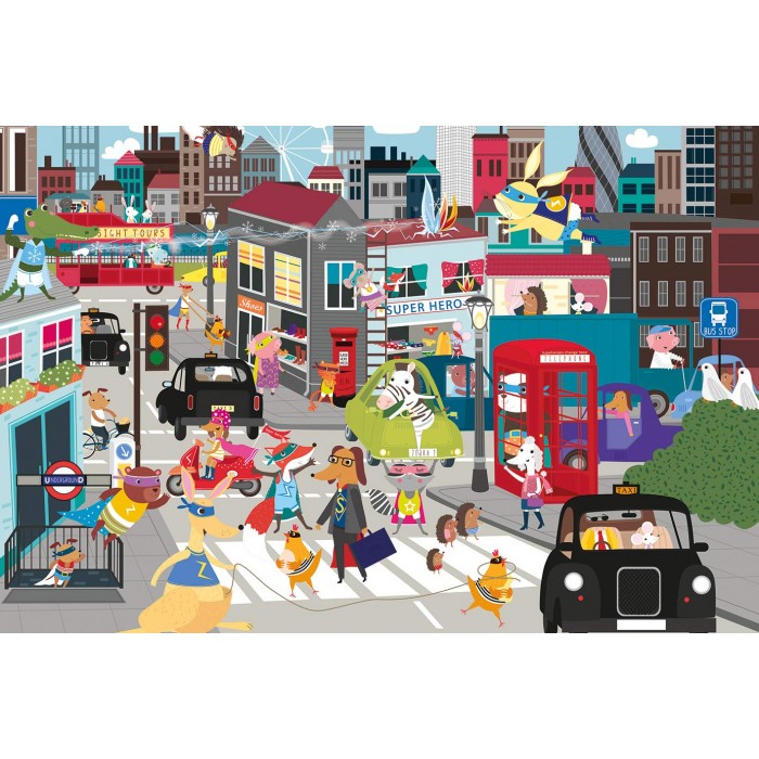 Puzzle Gibsons-G1032 Superhero City