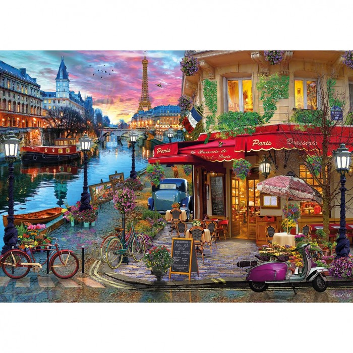 Puzzle  Gibsons-G3561 Pièces XL - Coucher De Soleil Sur La Seine