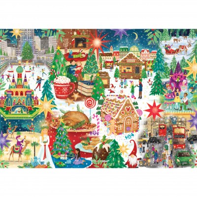 Puzzle Gibsons-G3609 Noël Autour du Monde