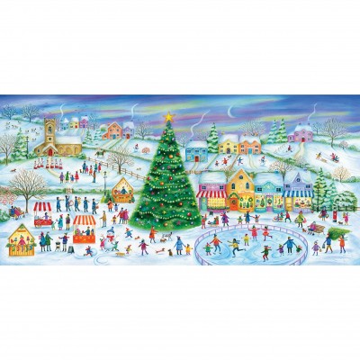 Puzzle Gibsons-G4060 Patinage dans le Village