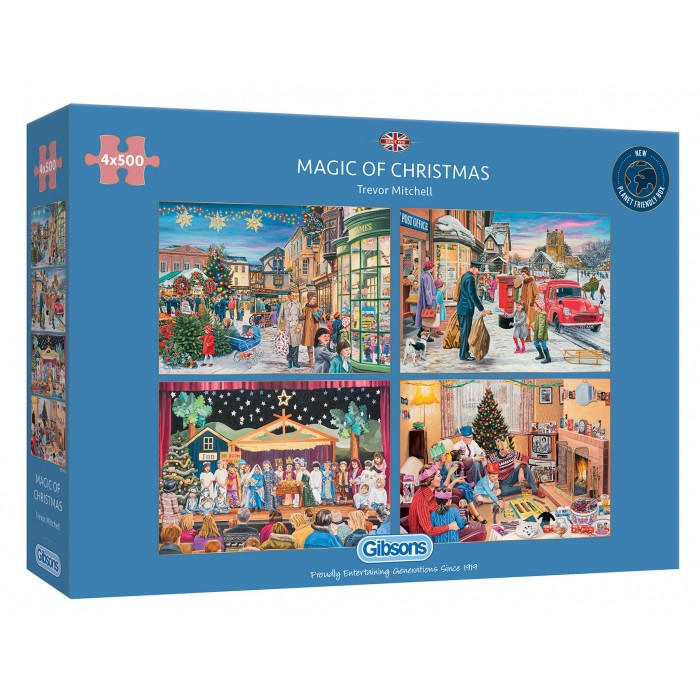  Gibsons-G5046 4 Puzzles - Trevor Mitchell - Magic of Christmas