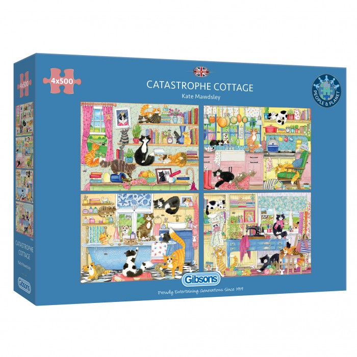 Gibsons-G5062 4 Puzzles - Le Chalet de la Catastrophe