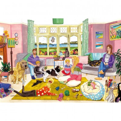 Gibsons-G5065 4 Puzzles - La Vie d'un Chien