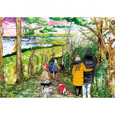 Gibsons-G5065 4 Puzzles - La Vie d'un Chien