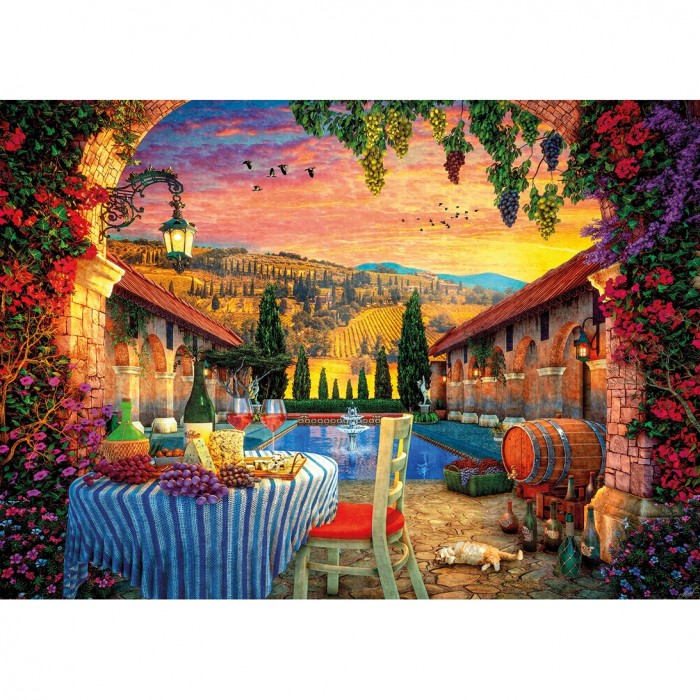 Puzzle  Gibsons-G6386 Coucher de Soleil en Toscane