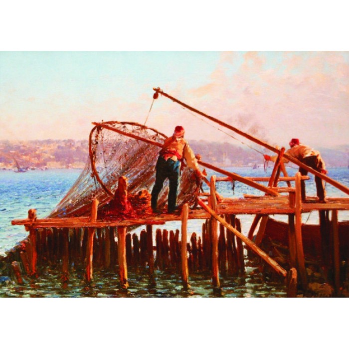 Puzzle  Gold-Puzzle-60829 Fausto Zonaro: Pêcheurs