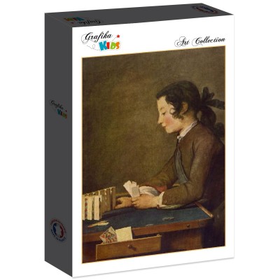 Puzzle Grafika-F-30901 Jean Siméon Chardin : Le Château de Cartes, 1737