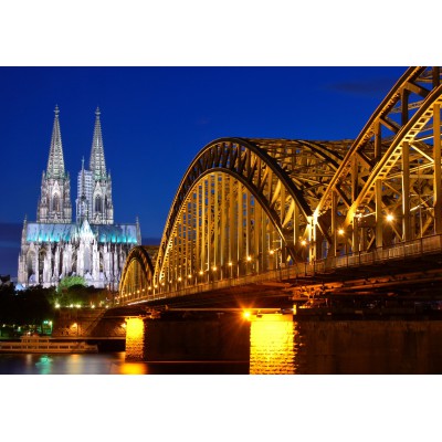 Puzzle Grafika-F-30926 Cathédrale et Pont Hohenzollern de Cologne