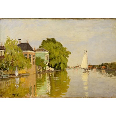 Puzzle Grafika-F-30943 Claude Monet: Maisons sur le Achterzaan, 1871