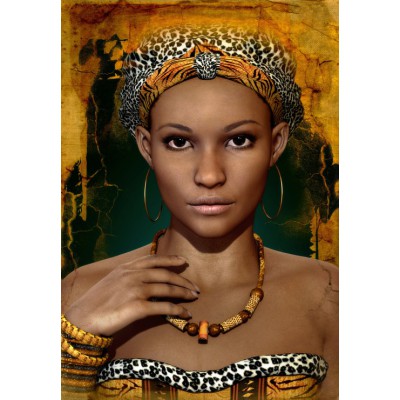 Puzzle Grafika-F-30998 Femme Africaine