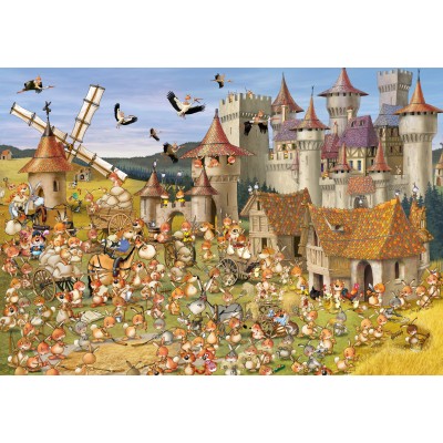 Puzzle Grafika-F-31017 François Ruyer: Le Château des Lapins