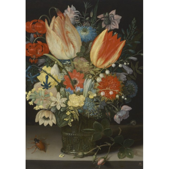 Puzzle  Grafika-F-31076 Peter Binoit: Nature Morte avec des Tulipes, 1623