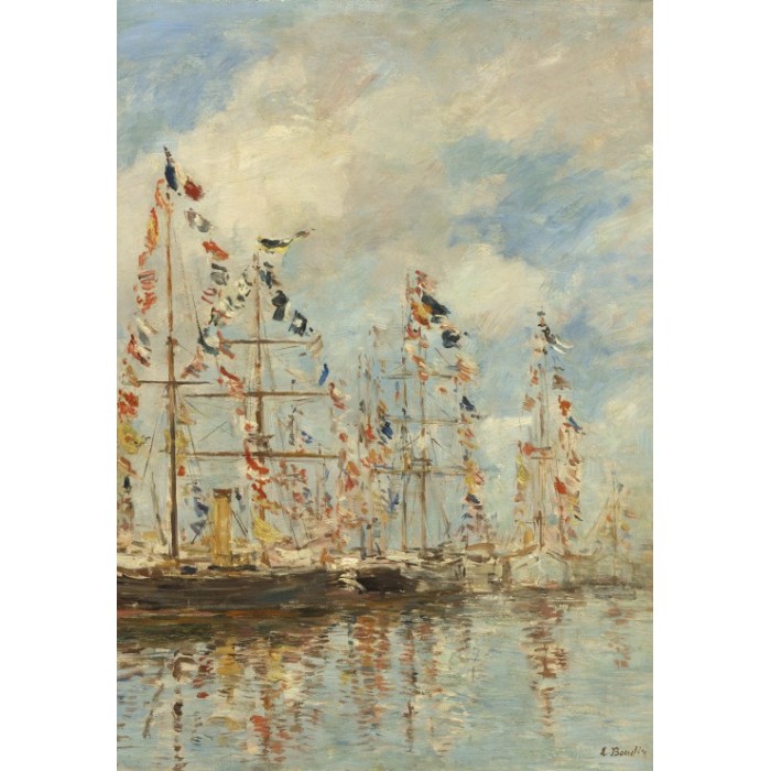 Eugène Boudin - Bassin de Yacht à Trouville, Deauville, 1895/1896