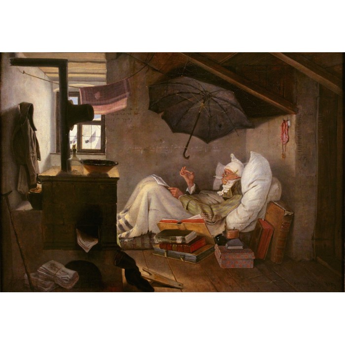 Puzzle  Grafika-F-31136 Carl Spitzweg - Le Pauvre Poète, 1839