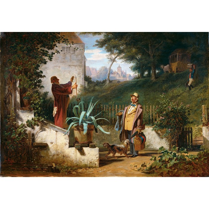 Puzzle  Grafika-F-31137 Carl Spitzweg - Jugendfreunde, 1855