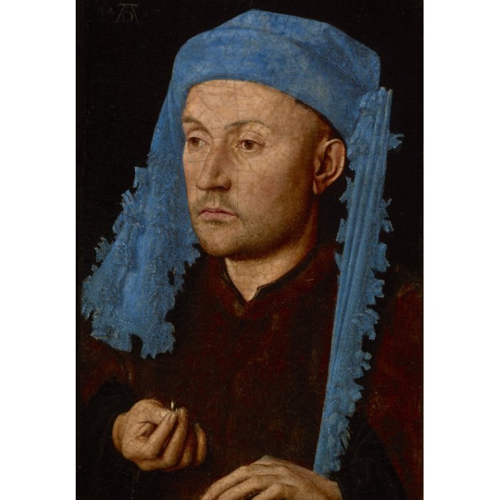 Puzzle  Grafika-F-31140 Jan van Eyck - Portrait of a Man with a Blue Chaperon, 1430-33