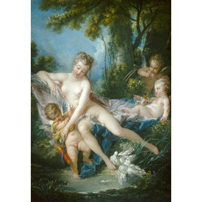 Puzzle Grafika-F-31148 François Boucher : Le Bain de Venus, 1751