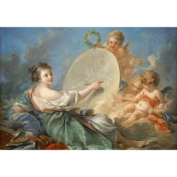 Puzzle  Grafika-F-31164 François Boucher : Allégorie de la peinture, 1765