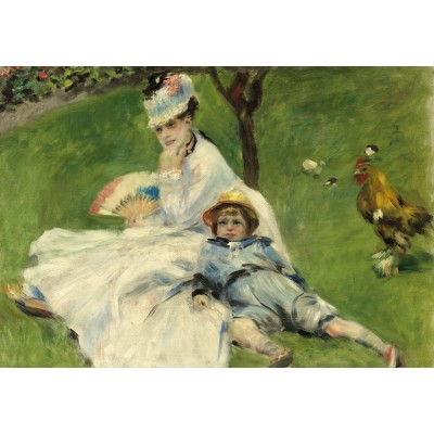 Puzzle Grafika-F-31201 Auguste Renoir : Madame Monet et son Fils, 1874