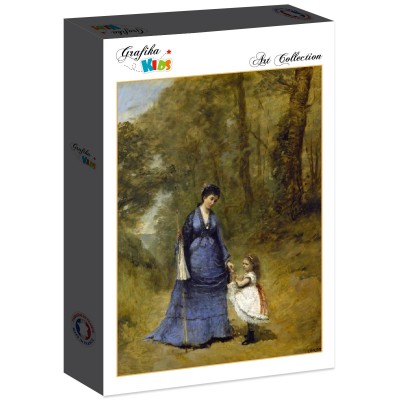 Puzzle Grafika-F-31218 Jean-Baptiste-Camille Corot : Madame Stumpf et sa fille, 1872