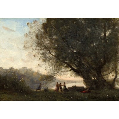 Puzzle Grafika-F-31224 Jean-Baptiste-Camille Corot : Danse sous les Arbres au Bord du Lac, 1865-1870