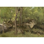 Puzzle  Grafika-F-31226 Jean-Baptiste-Camille Corot : Rochers en Forêt de Fontainebleau, 1860-1865